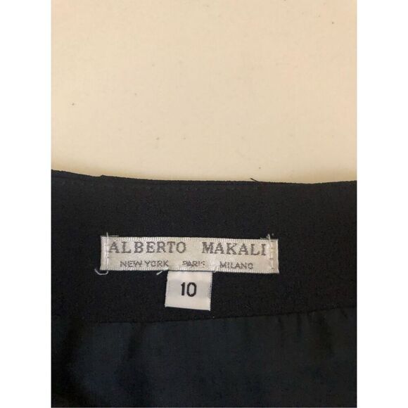 Alberto Makali Black Skirt Size 10 – Metallic Leather Patchwork Waist - Picture 11 of 12